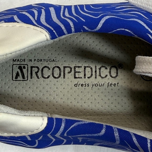Arcopedico F91‎ Lyra Walking Shoes Comfort Blue Print Sneakers Size 39 US 8-8.5 - Picture 8 of 13